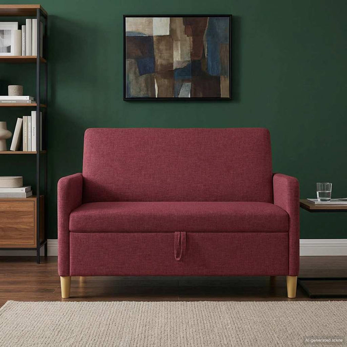 Sofa cu Spațiu de Depozitare Roșu Vin 122 x 78 x 87 cm - WALTI WALTI