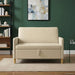 Sofa cu Spațiu de Depozitare Crem 122 x 78 x 87 cm Poliester - WALTI WALTI