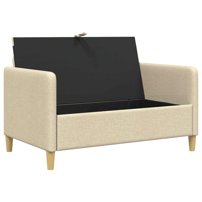 Sofa cu Spațiu de Depozitare Crem 122 x 78 x 87 cm Poliester - WALTI WALTI