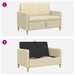 Sofa cu Spațiu de Depozitare Crem 122 x 78 x 87 cm Poliester - WALTI WALTI