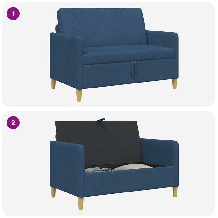 Sofa cu Spațiu de Depozitare albastru 122 x 78 x 87 cm - WALTI WALTI