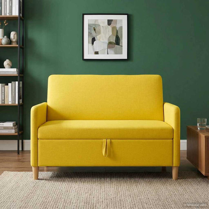 Sofa cu Spațiu de Depozitare Galben Deschis 122 x 78 x 87 cm - WALTI WALTI