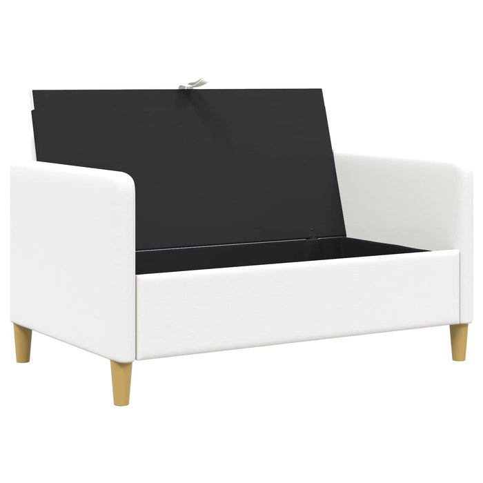 Sofa cu Spațiu de Depozitare Alb 122 x 78 x 87 cm Poliester - WALTI WALTI