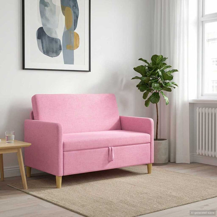 Sofa cu Spațiu de Depozitare Roz 122 x 78 x 87 cm Poliester - WALTI WALTI