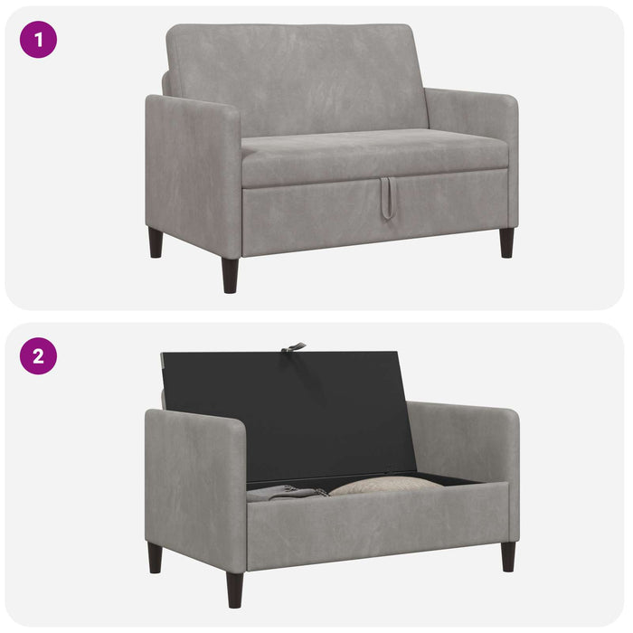Sofa cu Spațiu de Depozitare Gri deschis 122 x 78 x 87 cm - WALTI WALTI