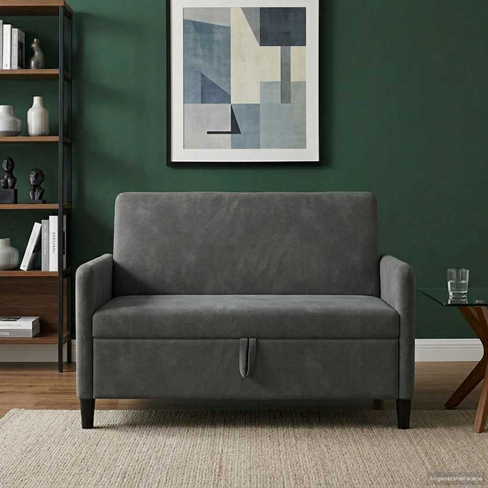 Sofa cu Spațiu de Depozitare Gri închis 122 x 78 x 87 cm - WALTI WALTI