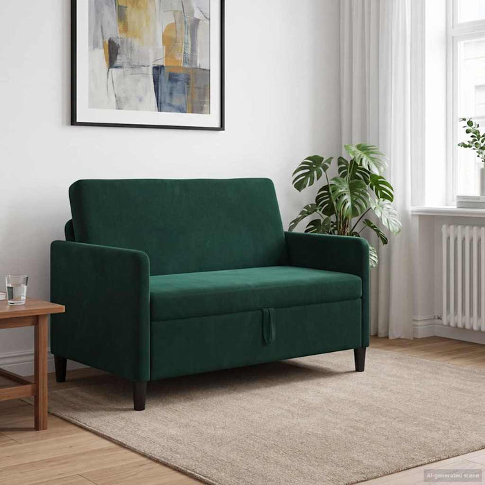 Sofa cu Spațiu de Depozitare Verde închis 122 x 78 x 87 cm - WALTI WALTI