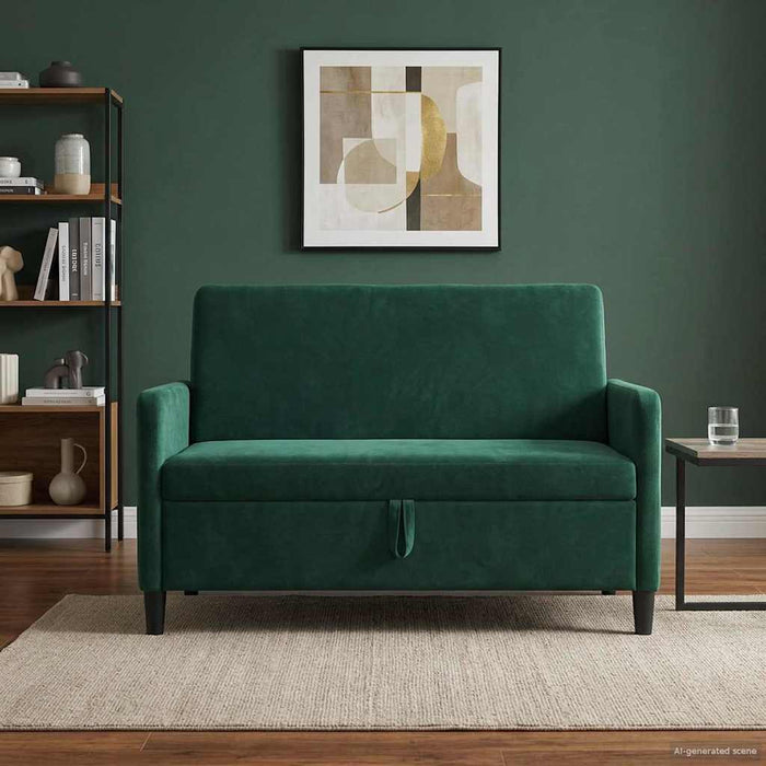 Sofa cu Spațiu de Depozitare Verde închis 122 x 78 x 87 cm - WALTI WALTI