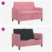 Sofa cu Spațiu de Depozitare Roz 122 x 78 x 87 cm Poliester - WALTI WALTI