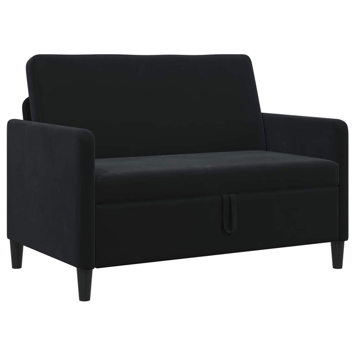 Sofa cu Spațiu de Depozitare Negru 122 x 78 x 87 cm Poliester - WALTI WALTI