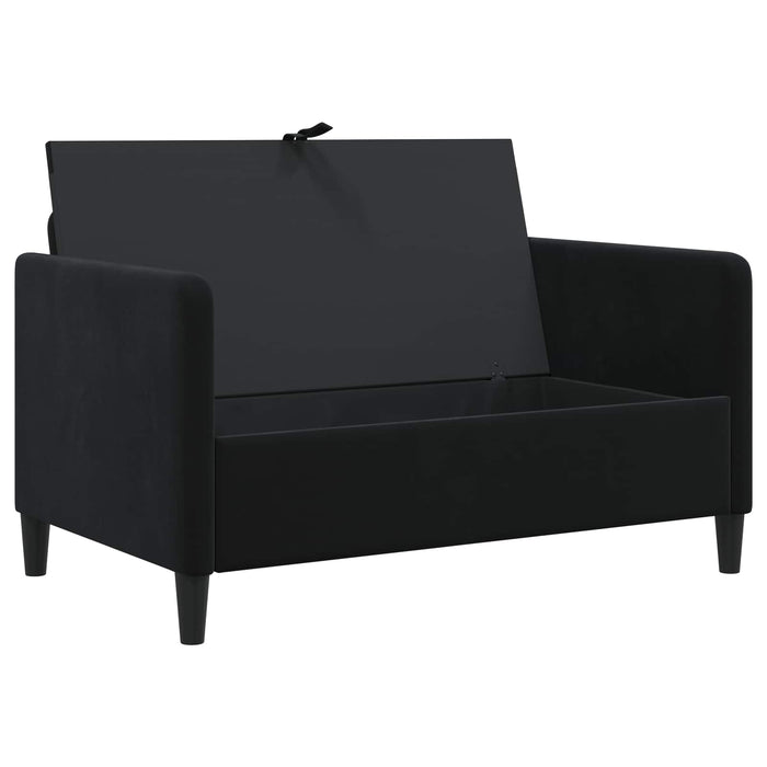 Sofa cu Spațiu de Depozitare Negru 122 x 78 x 87 cm Poliester - WALTI WALTI