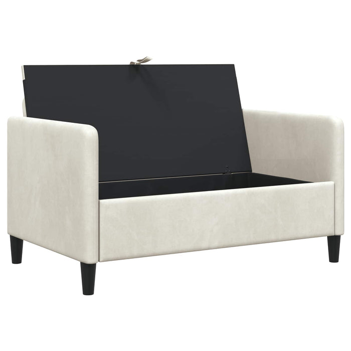 Sofa cu Spațiu de Depozitare Crem 122 x 78 x 87 cm Poliester - WALTI WALTI