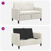 Sofa cu Spațiu de Depozitare Crem 122 x 78 x 87 cm Poliester - WALTI WALTI