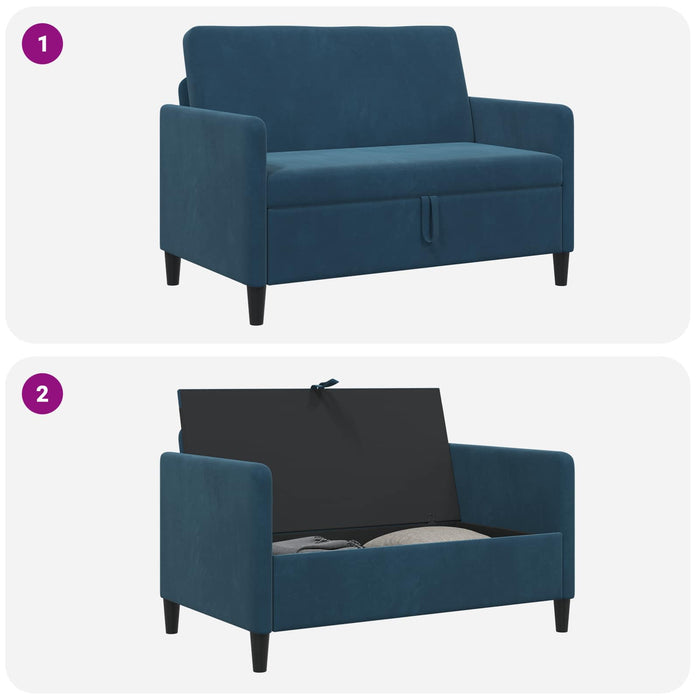 Sofa cu Spațiu de Depozitare albastru 122 x 78 x 87 cm - WALTI WALTI
