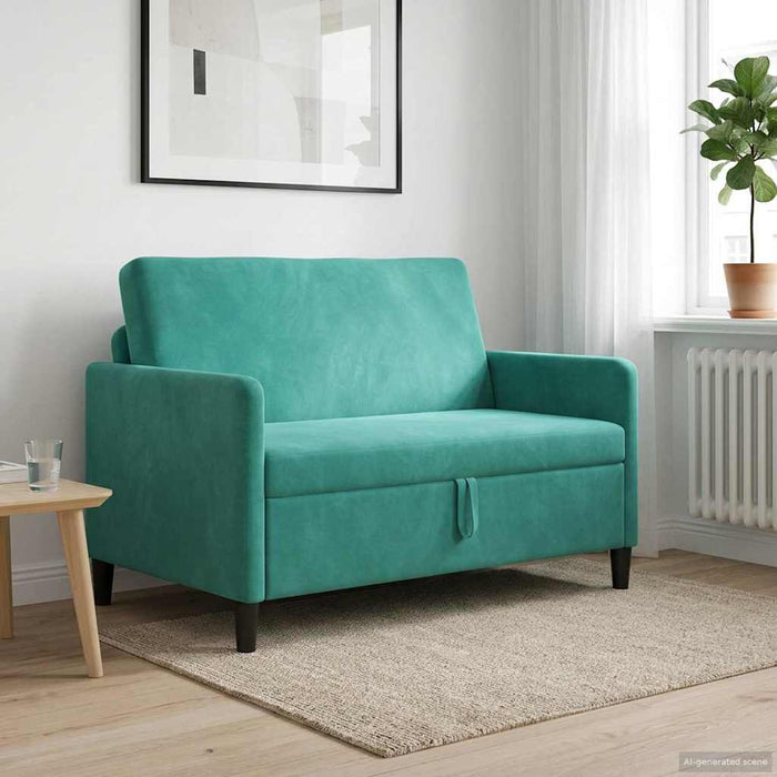 Sofa cu Spațiu de Depozitare Turcoaz 122 x 78 x 87 cm Poliester - WALTI WALTI