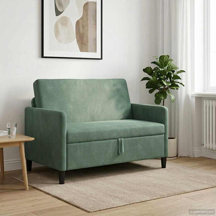 Sofa cu Spațiu de Depozitare Verde Mării 122 x 78 x 87 cm WALTI