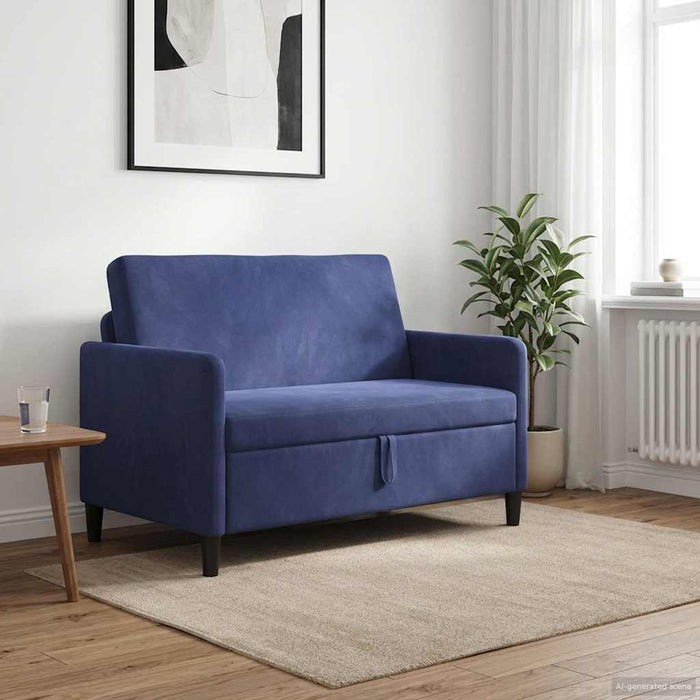 Sofa cu Spațiu de Depozitare Albastru Poliție 122 x 78 x 87 cm - WALTI WALTI