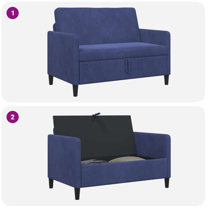 Sofa cu Spațiu de Depozitare Albastru Poliție 122 x 78 x 87 cm - WALTI WALTI