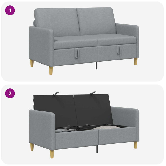Sofa cu Spațiu de Depozitare Gri deschis 152 x 78 x 87 cm - WALTI WALTI