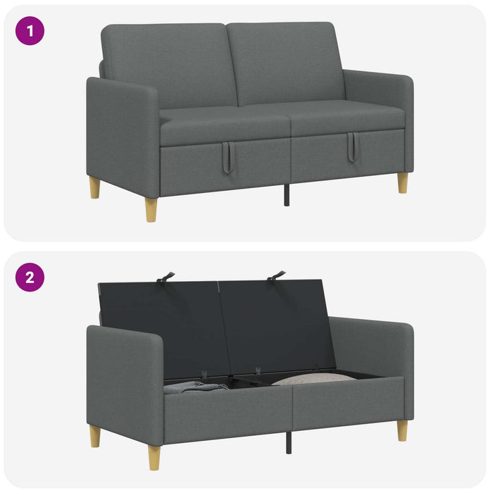 Sofa cu Spațiu de Depozitare Gri închis 152 x 78 x 87 cm - WALTI WALTI