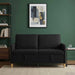 Sofa cu Spațiu de Depozitare Negru 152 x 78 x 87 cm Poliester - WALTI WALTI