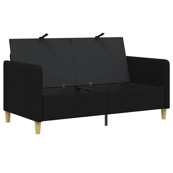 Sofa cu Spațiu de Depozitare Negru 152 x 78 x 87 cm Poliester - WALTI WALTI