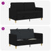 Sofa cu Spațiu de Depozitare Negru 152 x 78 x 87 cm Poliester - WALTI WALTI