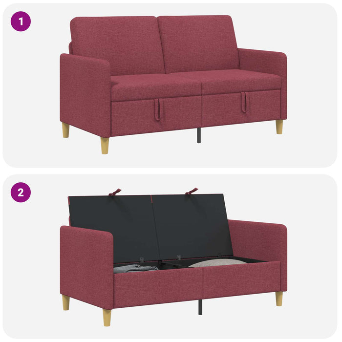 Sofa cu Spațiu de Depozitare Roșu Vin 152 x 78 x 87 cm - WALTI WALTI