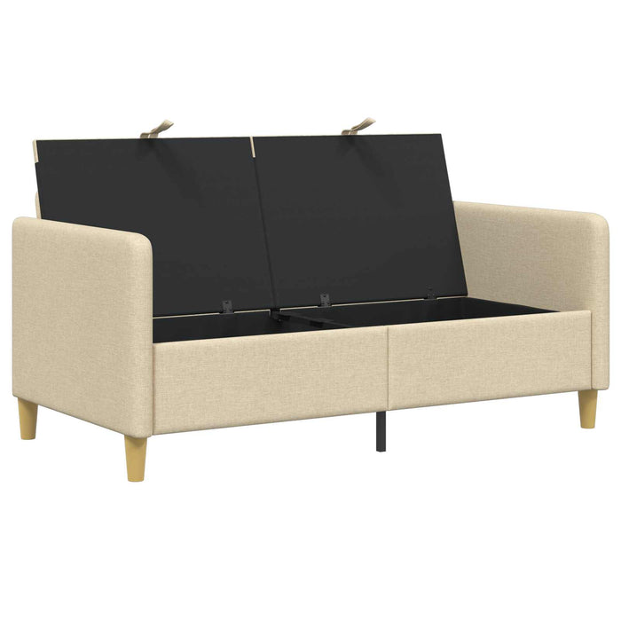 Sofa cu Spațiu de Depozitare Crem 152 x 78 x 87 cm Poliester - WALTI WALTI
