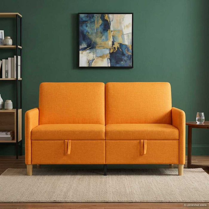 Sofa cu Spațiu de Depozitare Galben Întunecat 152 x 78 x 87 cm - WALTI WALTI