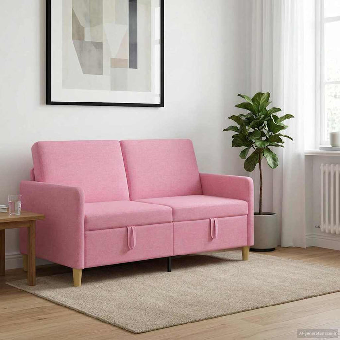 Sofa cu Spațiu de Depozitare Roz 152 x 78 x 87 cm Poliester - WALTI WALTI