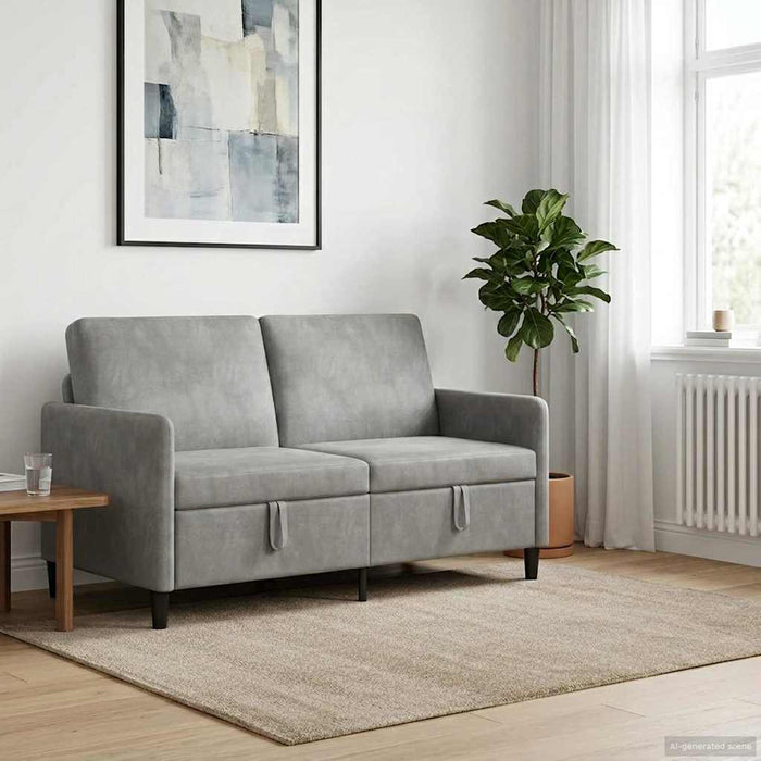 Sofa cu Spațiu de Depozitare Gri deschis 152 x 78 x 87 cm - WALTI WALTI