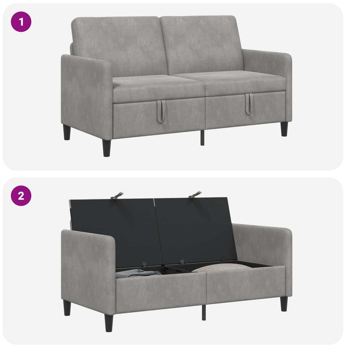 Sofa cu Spațiu de Depozitare Gri deschis 152 x 78 x 87 cm - WALTI WALTI