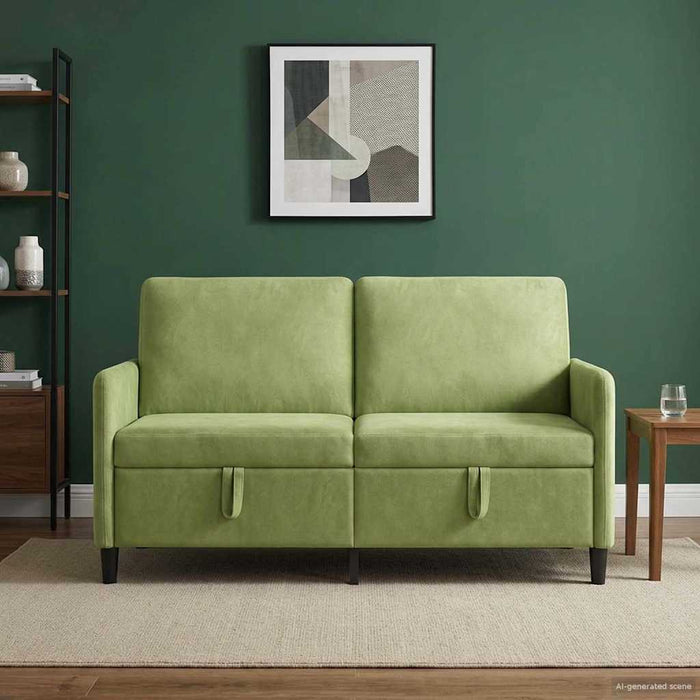 Sofa cu Spațiu de Depozitare Verde deschis 152 x 78 x 87 cm - WALTI WALTI