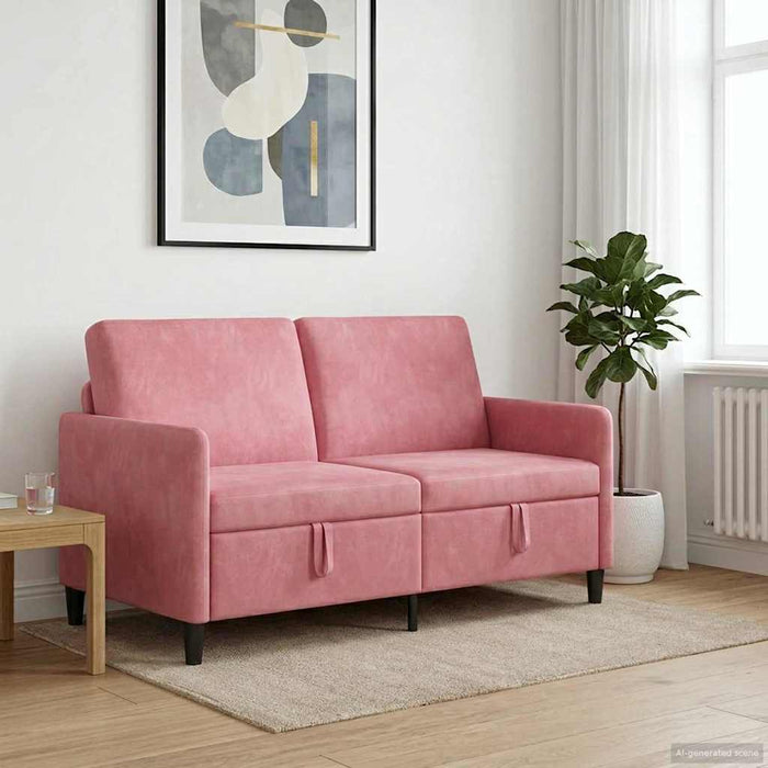 Sofa cu Spațiu de Depozitare Roz 152 x 78 x 87 cm Poliester - WALTI WALTI