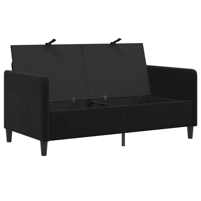 Sofa cu Spațiu de Depozitare Negru 152 x 78 x 87 cm Poliester - WALTI WALTI