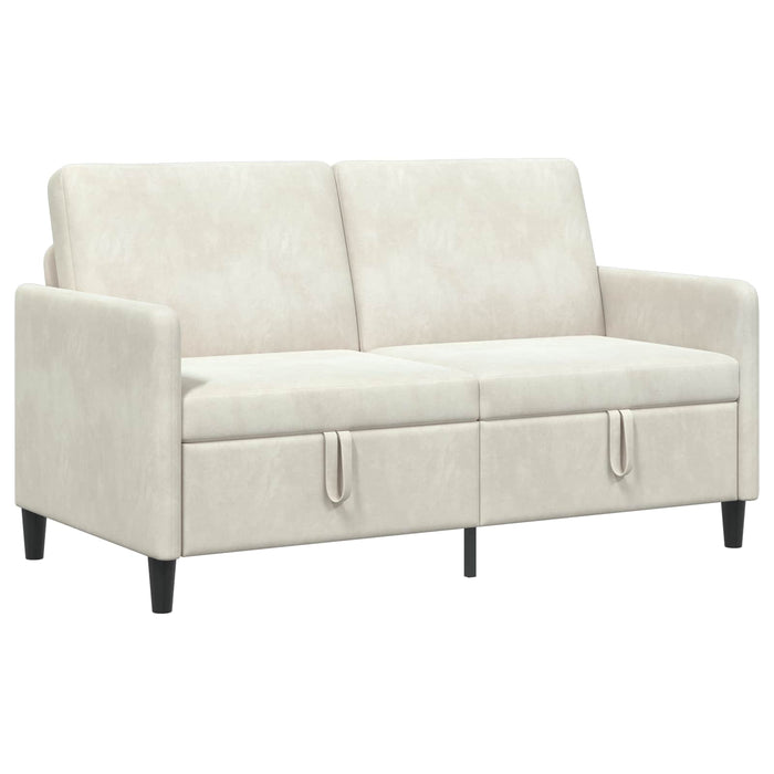 Sofa cu Spațiu de Depozitare Crem 152 x 78 x 87 cm Poliester - WALTI WALTI