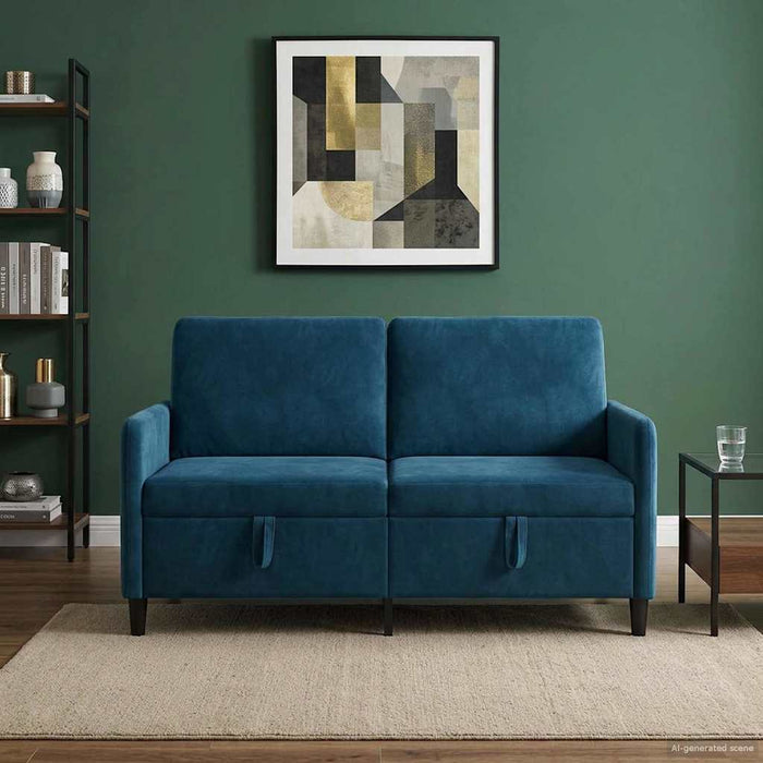 Sofa cu Spațiu de Depozitare albastru 152 x 78 x 87 cm - WALTI WALTI