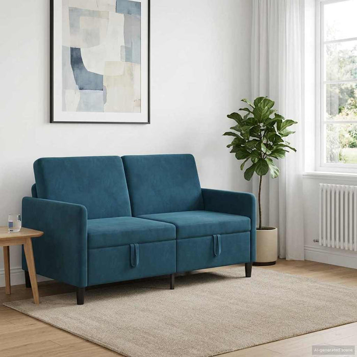 Sofa cu Spațiu de Depozitare albastru 152 x 78 x 87 cm - WALTI WALTI