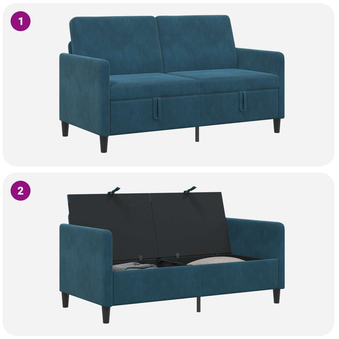 Sofa cu Spațiu de Depozitare albastru 152 x 78 x 87 cm - WALTI WALTI