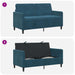 Sofa cu Spațiu de Depozitare albastru 152 x 78 x 87 cm - WALTI WALTI