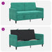 Sofa cu Spațiu de Depozitare Turcoaz 152 x 78 x 87 cm Poliester - WALTI WALTI