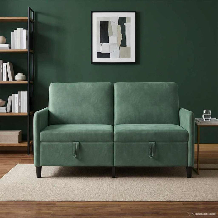Sofa cu Spațiu de Depozitare Verde Mării 152 x 78 x 87 cm - WALTI WALTI