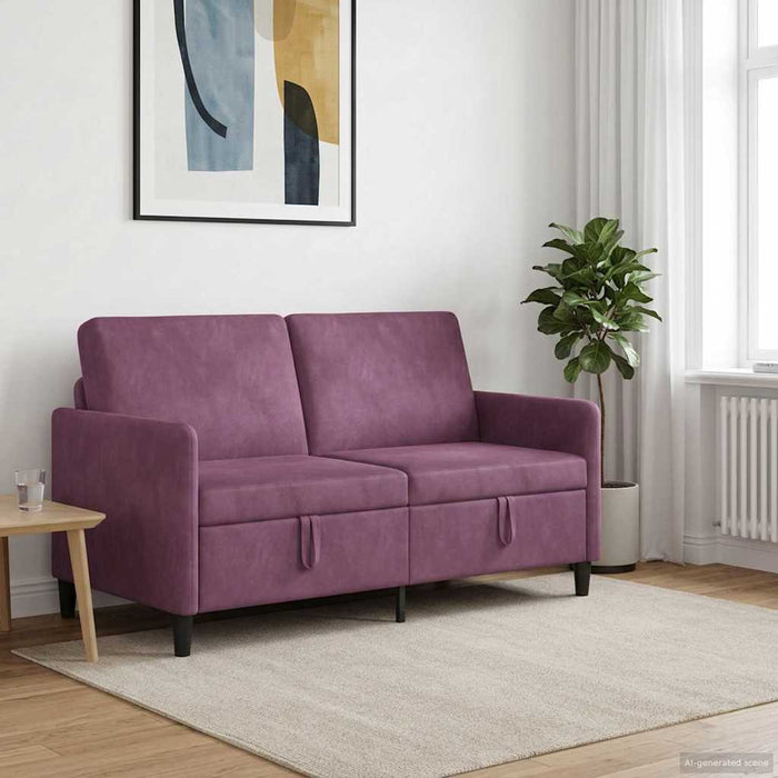 Sofa cu Spațiu de Depozitare Violet 152 x 78 x 87 cm Poliester - WALTI WALTI