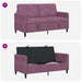 Sofa cu Spațiu de Depozitare Violet 152 x 78 x 87 cm Poliester - WALTI WALTI