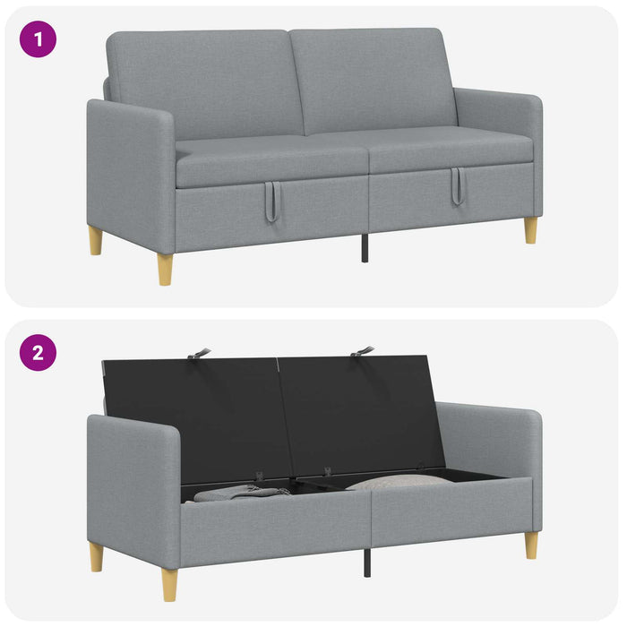 Sofa cu Spațiu de Depozitare Gri deschis 172 x 78 x 87 cm - WALTI WALTI