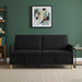 Sofa cu Spațiu de Depozitare Negru 172 x 78 x 87 cm Poliester - WALTI WALTI