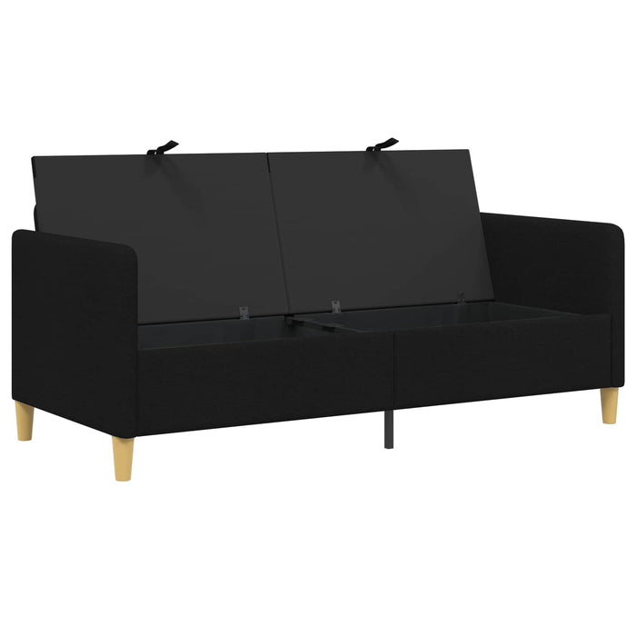 Sofa cu Spațiu de Depozitare Negru 172 x 78 x 87 cm Poliester - WALTI WALTI