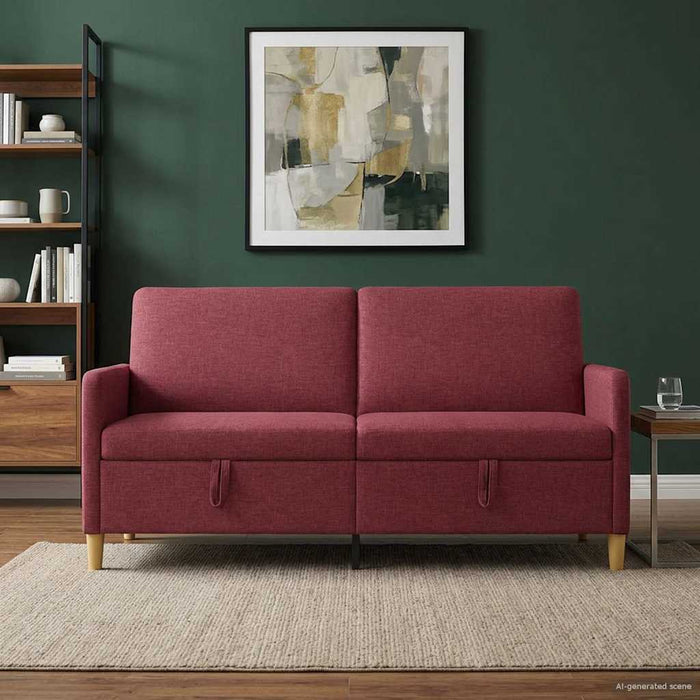 Sofa cu Spațiu de Depozitare Roșu Vin 172 x 78 x 87 cm - WALTI WALTI
