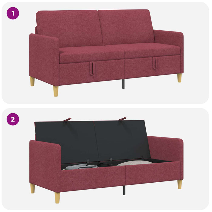 Sofa cu Spațiu de Depozitare Roșu Vin 172 x 78 x 87 cm - WALTI WALTI